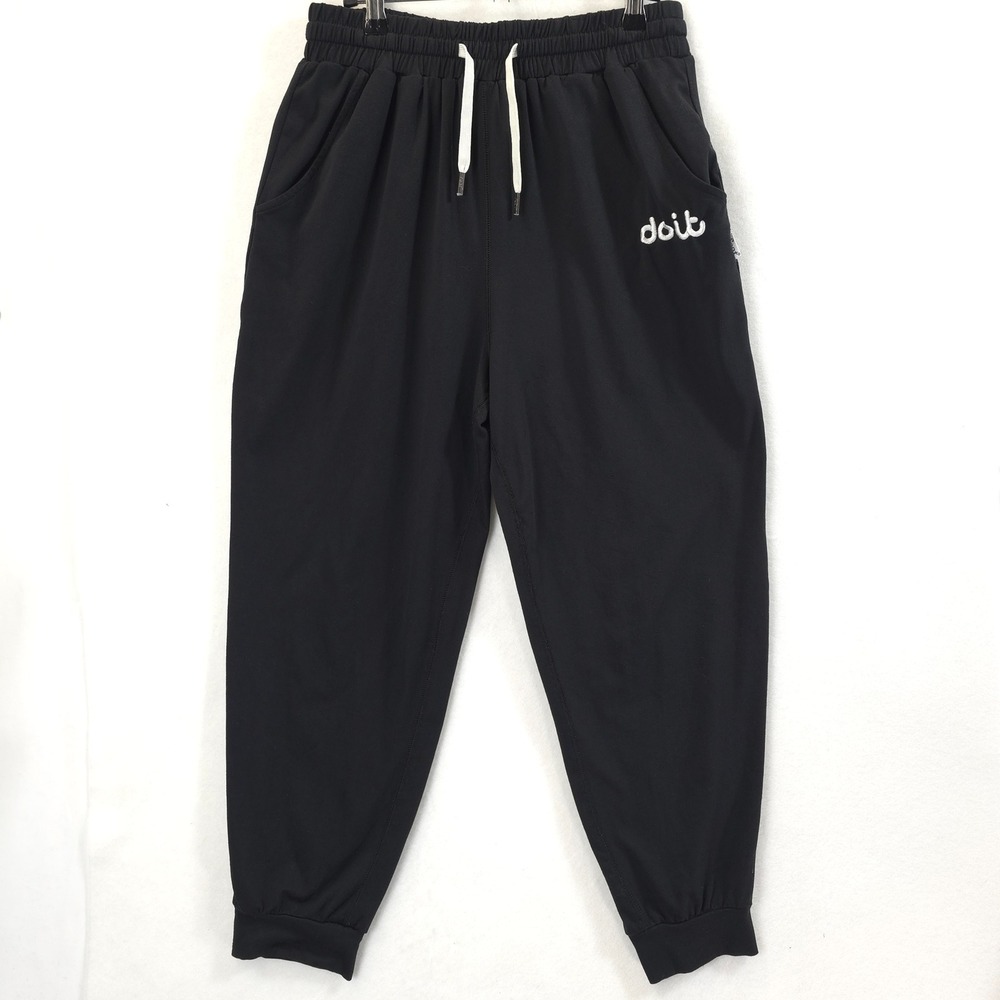 Feat Joggers Do It Logo Black Women M Athleisure Sweatpants Loungewear Sporty